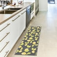 thumbnail image 3 of Ottomanson Machine Washable Non-Slip Rubberback Lemons 2x5 Kitchen Runner Rug, 20" x 59", Gray, 3 of 8