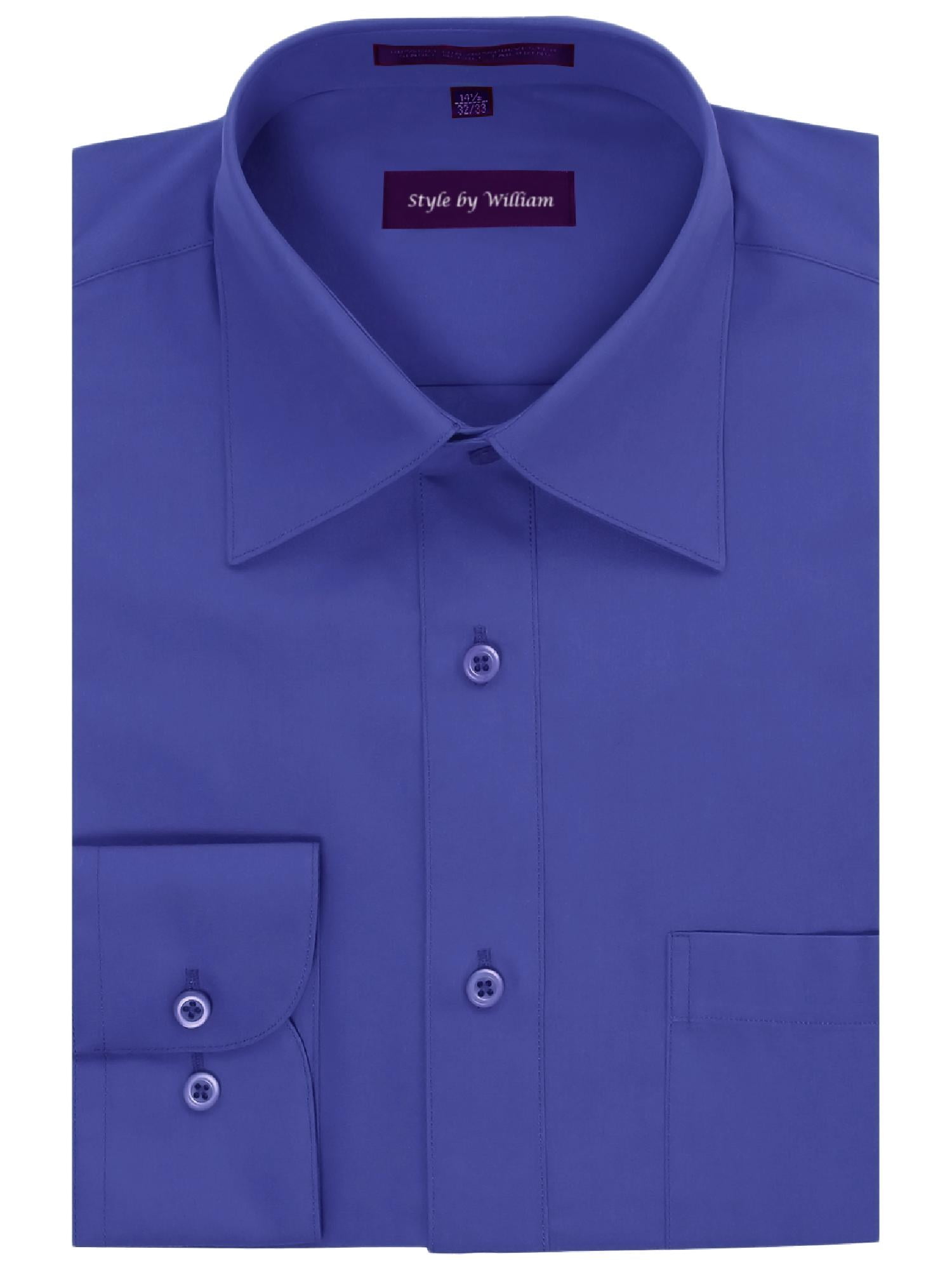 Men's Regular Fit Dress Shirt - Walmart.com