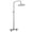 Polish Chrome, variant on Double Handle Exposed Outdoor Shower Kit, Matte Black, 8 Inch Rainfall Head Adjustable Height