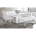thumbnail image 2 of Hawthorne Collections Chaise de Salle à Manger Moderne en Similicuir Blanche (Ensemble de 2), 2 of 9