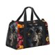 thumbnail image 2 of Fotbe Colorful Floral Black Dog Bolsa de Viaje con Estampado, Bolsa de Fin de Semana para Mujer con Compartimento para Zapatos, Bolsa de Gimnasio con Bolsillo Húmedo, 2 of 7