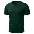 thumbnail image 6 of Mens Henley Lightweight Shirts Short Sleeve Casual Cotton Button T-Shirts Summer Basic Tee, S, 6 of 9