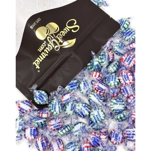 SweetGourmet Sugar-Free Christmas Starlight, Spearmint Peppermint Arcor Hard Candy, 2 Pounds