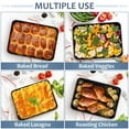 thumbnail image 3 of Walchoice Baking Pan with Lid Set of 2, 12.4 x 9.7 x 2 inch Stainless Steel Rectangular Cake Pan Set with Covers, Nonstick Deep Bakeware for Baking, 3 of 7