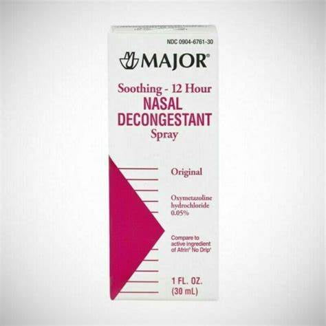 Major Soothing 12 Hour Regular Nasal Decongestant Spray, 1 Fl. Oz