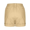 thumbnail image 7 of biudgviw Summer Shorts for Women Drawstring Wide Leg Shorts Rolled Hem Plus Size High Waisted Bermuda Shorts with Pockets, 7 of 7