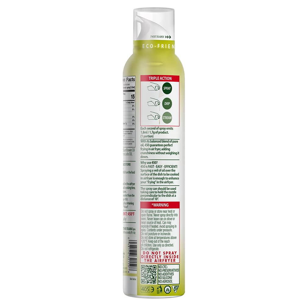 Mantova Air Fryer Olive Oil 450 8 oz (Pack Of 6)
