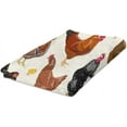 thumbnail image 4 of Fleece Blanket Rooster Chickens Throw Blanket - Super Soft Cozy Lightweight Blanket for Couch, Sofa, Bed, Camping, Travel - Microfiber Blanket Gift, 4 of 5
