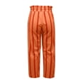 thumbnail image 6 of Arlun Striped Linen Pants for Women Summer Baggy Wide Leg Pant Drawstring High Waist Casual Stripes Color-Block Trousers Soft Lightweight Flowy Beach Resort Trouser with Pockets 1-Orange S, 6 of 7