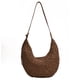 thumbnail image 3 of Bolso Media Tejido Paja para Mujer Playa Verano Viajes Al Aire Libre (Beige), 3 of 5