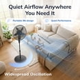 thumbnail image 5 of Lasko Cyclone Max 18" Oscillating Pedestal Fan with Remote, Adjustable Height and 4 Speeds for Whole Room Cooling, Black, S18605, 5 of 17