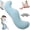 Blue-l, variant on Extra Large Pea Pod Body Pillow for Side Sleeper,S Shaped Full Body Support Pillow for Adults, Long Bolster Hug Pillow with Cooling Fabric, Soft Ergonomic Pillow for Back (Green-S)