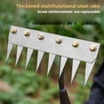 thumbnail image 4 of KRONDO 5/6/7/8 Teeth thickened steel Garden Weeding Rake, 2025 Upgraded Detachable Rake for Gardening And Weeding, Lawn Leveling Rakes, Heavy Duty Iron Rakes Garden Rakes Garden Weeding Tools, 4 of 8