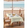 Abstract White Striped Rectangle Outdoor Tablecloth with Umbrella Hole ...