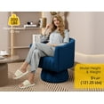 thumbnail image 6 of SEYNAR 360 Degree Swivel Velvet  Accent Chair,Upholstered Round Barrel Glam Armchairs with Wide Upholstered, Vanity Chair for Living Room(Navy), 6 of 6