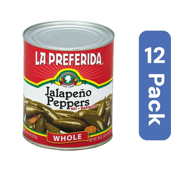 La Preferida Whole Jalapeno Peppers 26 oz (Pack Of 12)