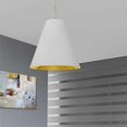 thumbnail image 2 of Dainolite Anaya Large 1-Light 100W Fabric Pendant in White/Gold, 2 of 2