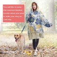 thumbnail image 4 of Wearable Oversized Blanket,Pioneer Flower Floral Print Pattern Wearable Blanket Hoodie for Adults,Cozy Hooded Blankets with Super Pockets,Super Warm Fuzzy Pullover for Women & Men, 4 of 6