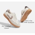 thumbnail image 5 of LUCKY STEP Womens Classic Retro Sneakers Non Slip Fashion Casual Shoes,Beige&Grey, 5 of 10