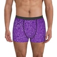 thumbnail image 2 of Goofa Glitter Purple Printed Men's Boxer Briefs Underwear, Moisture-Wicking Underwear, Trunk,Soft and Breathable Cotton Underwear-Small, 2 of 9