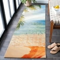 thumbnail image 3 of SAFAVIEH Barbados Beach Waves Outdoor Runner Rug, Gold/Blue, 2'8" x 10'5", 3 of 7