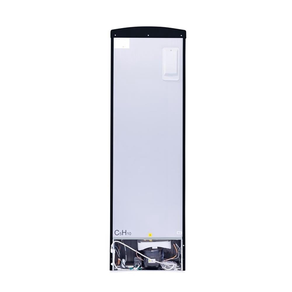 Pemberly Row 10.7 cu. ft. Bottom Mount Retro Refrigerator in Black