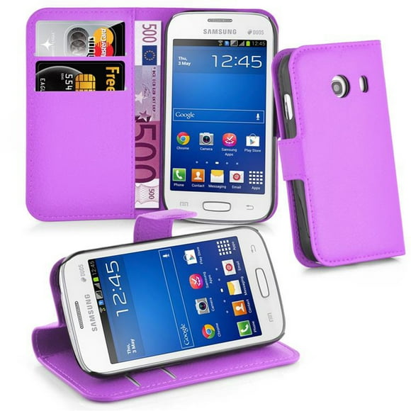 Cadorabo Case for Samsung Galaxy ACE STYLE Cover in PASTEL PURPLE magnetic closure
