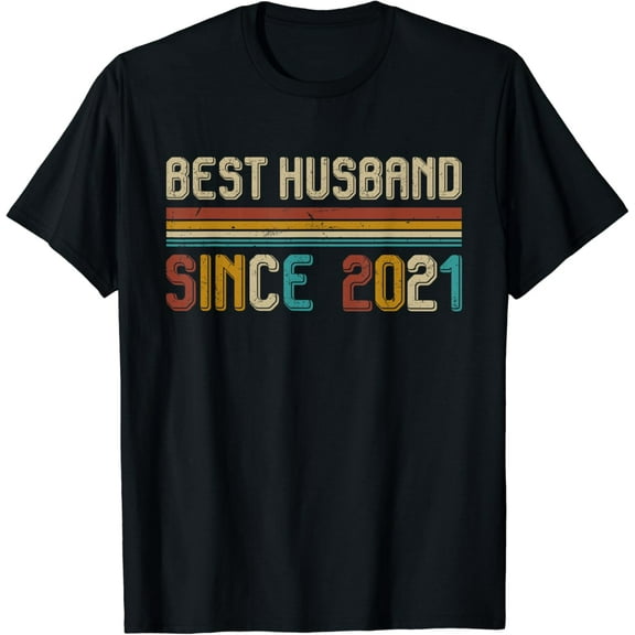 Husband 2021 2nd Wedding Anniversary For Him Cotton Gift T-shirt