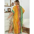 thumbnail image 3 of Beach Maxi Dresses Side Split Caftan Loungewear Light Weight Kaftan Abaya Over Sized  Resort Wear Vacation Outfits Middle East Arabian Robe, 3 of 9