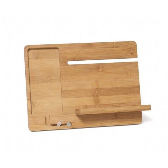 Lipper International Bamboo Smart Phone and Watch Stand, Brown