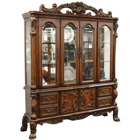 Dresden 12155 74 China Cabinet With 6 Doors 4 Drawers Touch Light Dresden 12155 74 China Cabinet With 6 Doors 4 Drawers Touch Light Felt Lined Carved