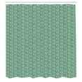 thumbnail image 3 of Ambesonne Antique Oriental Shower Curtain, Eastern Leaves, 69"Wx75"L, Jade Green and White, 3 of 5
