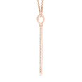 thumbnail image 2 of ANGARA Natural Diamond Geometric Drop Pendant in 14K Rose Gold for Women (Size-1.7mm| Color-H| Clarity-SI2) | April Birthstone, Anniversary, Jewelry Gift for Women | Natural Diamond Necklace, 2 of 8