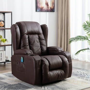 Leatherette Sofa With 2 Recliners, Ivory - Walmart.com