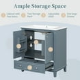 thumbnail image 4 of 30" Bathroom Vanity with Sink Combo, Multi-functional Bathroom Cabinet with Doors and Drawer, Solid Frame and MDF Board, Blue, 4 of 13