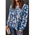 thumbnail image 2 of ABPHQTO Blusa Babydoll Manga Abullonada Con Estampado Floral Azul De Mujer, 2 of 5