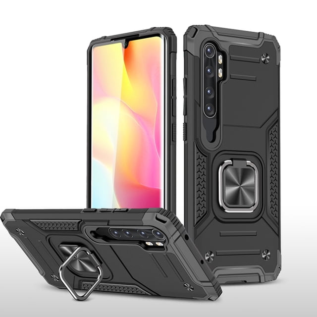 Funda de teléfono para Mi Note 10/Mi Note 10 Pro de Uso Rudo Shock color + Mica de Hidrogel