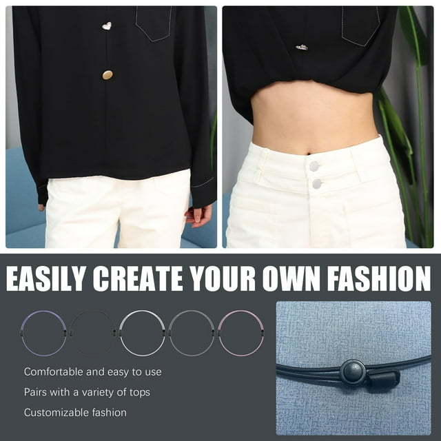 Ceinture Croptuck Bande Réglable Outil de Crop pour Chemise Accessoire de Coiffage Élastique - Transformez Vos Hauts Sans Effort et à la Mode