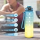 thumbnail image 4 of BRILLAR Botella de agua sin BPA a prueba de fugas con temporizador y pajita - 1 litro, azul y amarillo - Perfecta para senderismo, ciclismo, camping, yoga, gimnasio y escuela, 4 of 5