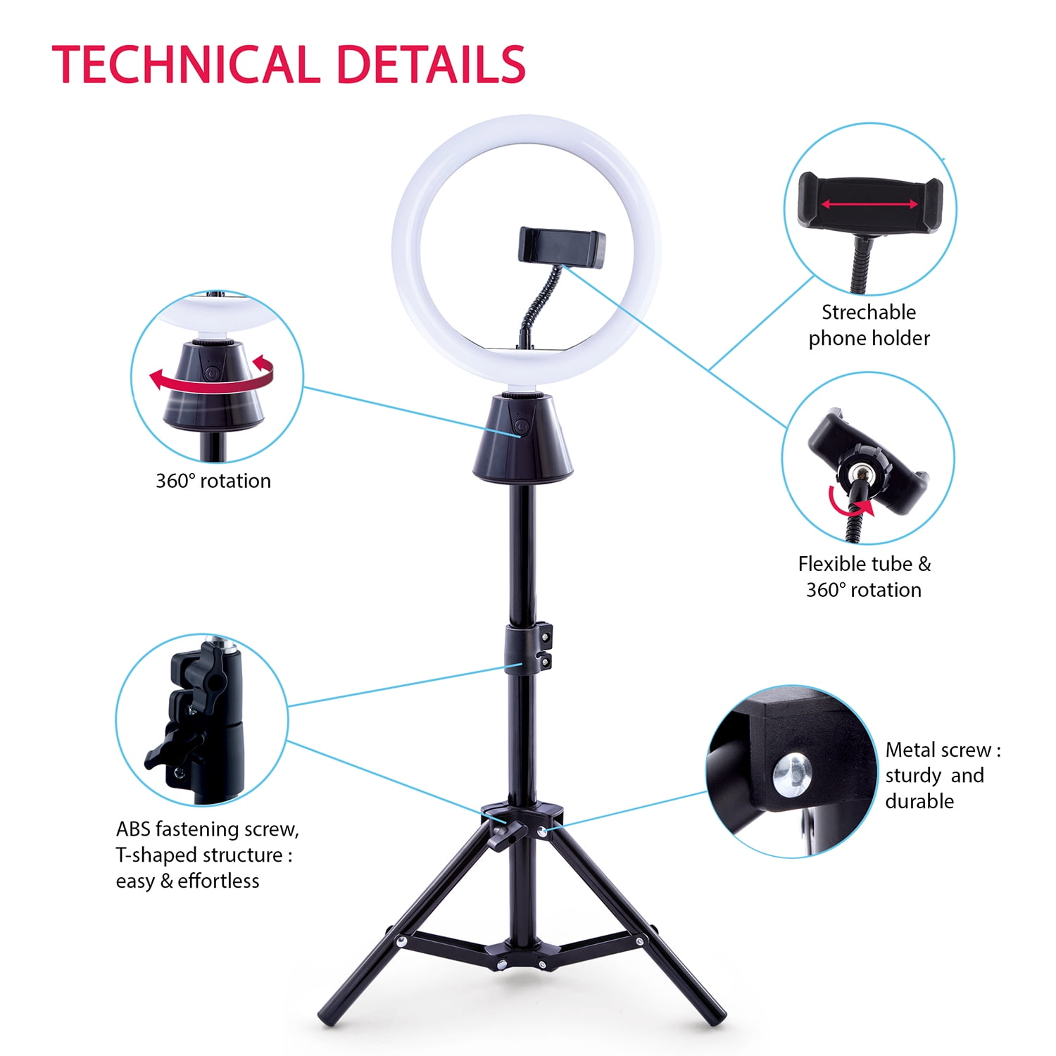 Studio Creator 360 Video Maker Kit, Green Screen and Tripod, Face and Motion Tracker, 10" Light Ring