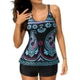 thumbnail image 3 of PENGXIANG Women‘s Plus Size Tankini Swimsuits Two Piece Bathing Suits Tummy Control Swimwear Top With Boyshort, 3 of 9