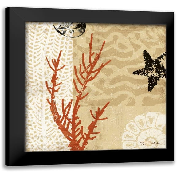 Venter, Tandi 12x12 Black Modern Framed Museum Art Print Titled - Coral Impressions I