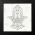 thumbnail image 2 of June, Dina 20x20 Black Modern Framed Museum Art Print Titled - Touch of Hamsa III, 2 of 5