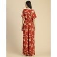 thumbnail image 4 of Moomaya Short Sleeve Full Leg Printed Rayon Jumpsuit - Women's Stylish Jumpsuit, 4 of 9