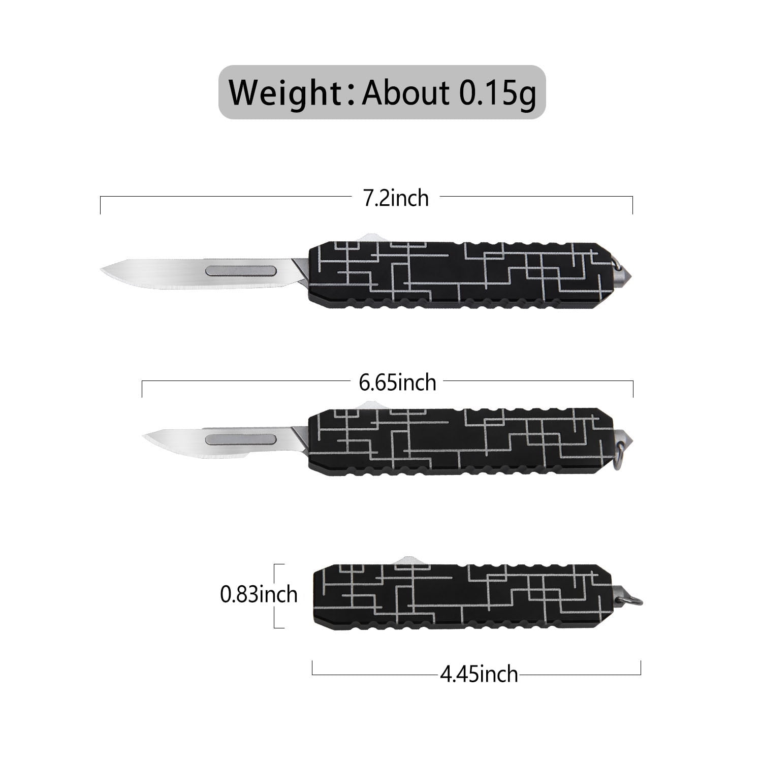 Aluminium Alloy Utility Knife with Clip Box Cutter EDC Scalpel Outdoor Pocket Knife 10pcs #60#24 Carbon Steel Blades