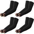 thumbnail image 1 of 2025 Latest Model Unisex Arm Sleeves 4 Pairs UV Protection Sun Protection Cooling Sports S, 1 of 4