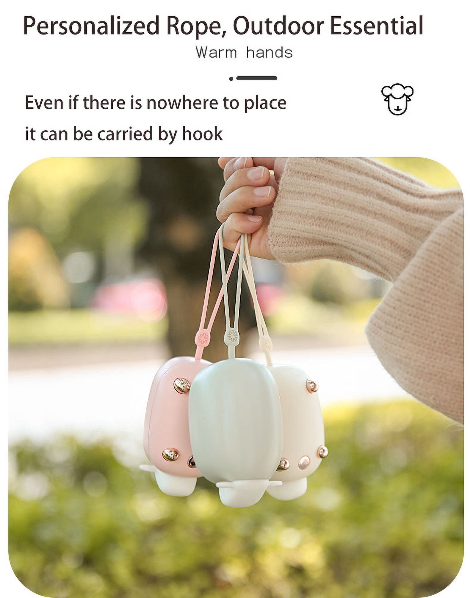Portable USB Hand Warmer, Rechargeable, 1200mAh Electric Hand Warmer, Smart Chip Safe Heating, Christmas Gift, Outdoor, Golf, Hunting, Camping Accessories