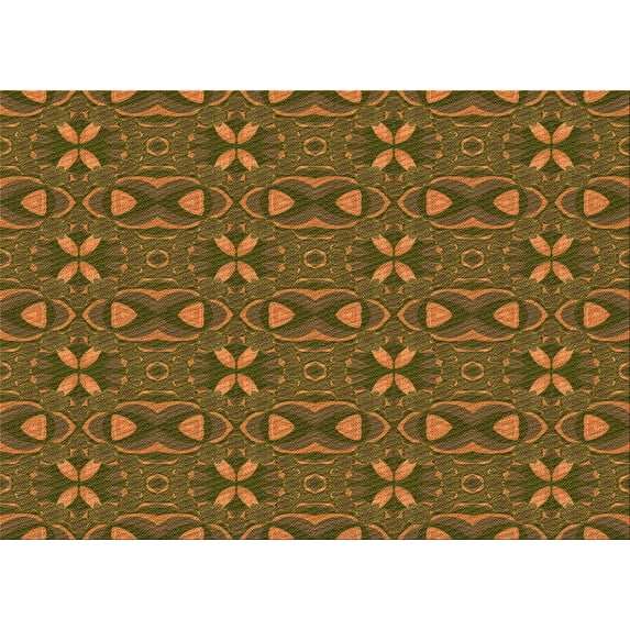 Ahgly Company Machine Washable Indoor Rectangle Transitional Dark Bronze Brown Area Rugs, 6' x 9'