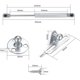 thumbnail image 2 of resortes de gas, soportes de elevación de puntales de gas de 100 N/22 libras, amortigures de gas, bisagras de cierre suave, tapa de puerta de gabinete para muebles, soporte de resorte hidráulico, 2 of 3