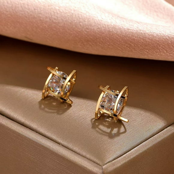 Mujer Geométrico Cristal Pendientes Strass Stud Pendientes Oro Plata Wmkox8yi sjalhkljlk601